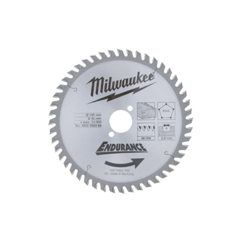 Disco Pastilhado 190mm 24 Dentes - Milwaukee Disco Pastilhado 190mm 24 Dentes - Milwaukee