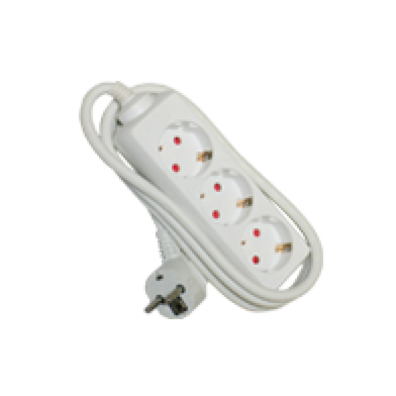 Extensão eléctrica tripla 3Mt x 1,5mm PECFIX Extensão eléctrica tripla 3Mt x 1,5mm PECFIX