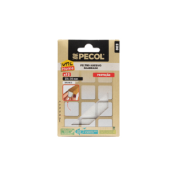 Feltro Adesivo Quadrado Branco 20x20mm PECOL UtilHome Feltro Adesivo Quadrado Branco 20x20mm PECOL UtilHome