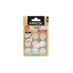 Feltro Adesivo Redondo Branco 22mm PECOL UtilHome Feltro Adesivo Redondo Branco 22mm PECOL UtilHome
