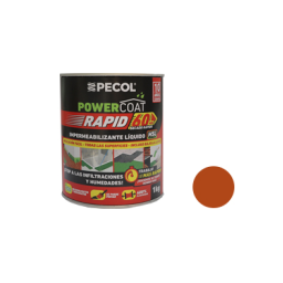 Impermeabilizante Líquido 1Kg PowerCoat RAPID Terracota PECOL