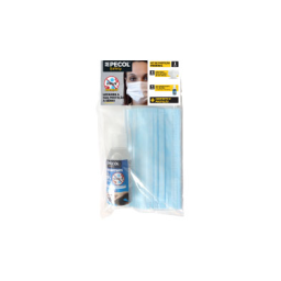 Kit 2 - Gel Desinfectante mãos 100ml e 2 Máscaras Descart. Uso Social PECOL Kit 2 - Gel Desinfectante mãos 100ml e 2 Máscaras Descart. Uso Social PECOL