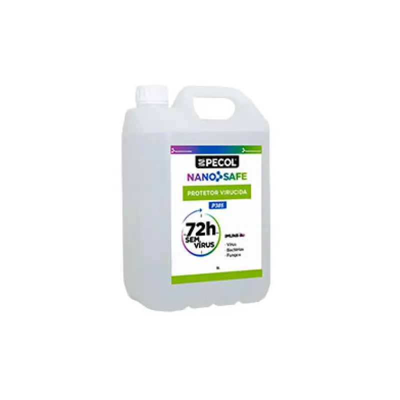 P385 Protetor Virucida Multisuperfícies 72h NANOSAFE 5L PECOL P385 Protetor Virucida Multisuperfícies 72h NANOSAFE 5L PECOL