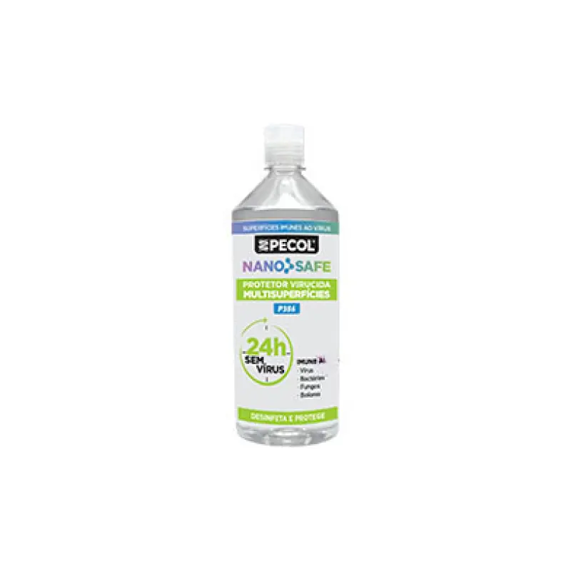 P386 Protetor Virucida Multisuperfícies 24h NANOSAFE 1L PECOL P386 Protetor Virucida Multisuperfícies 24h NANOSAFE 1L PECOL