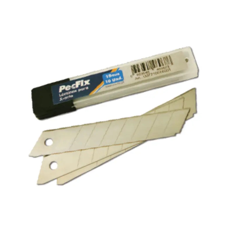 Pack de 10 Lâminas X-Acto Plástico 0,5 x 18mm PECFIX Pack de 10 Lâminas X-Acto Plástico 0,5 x 18mm PECFIX