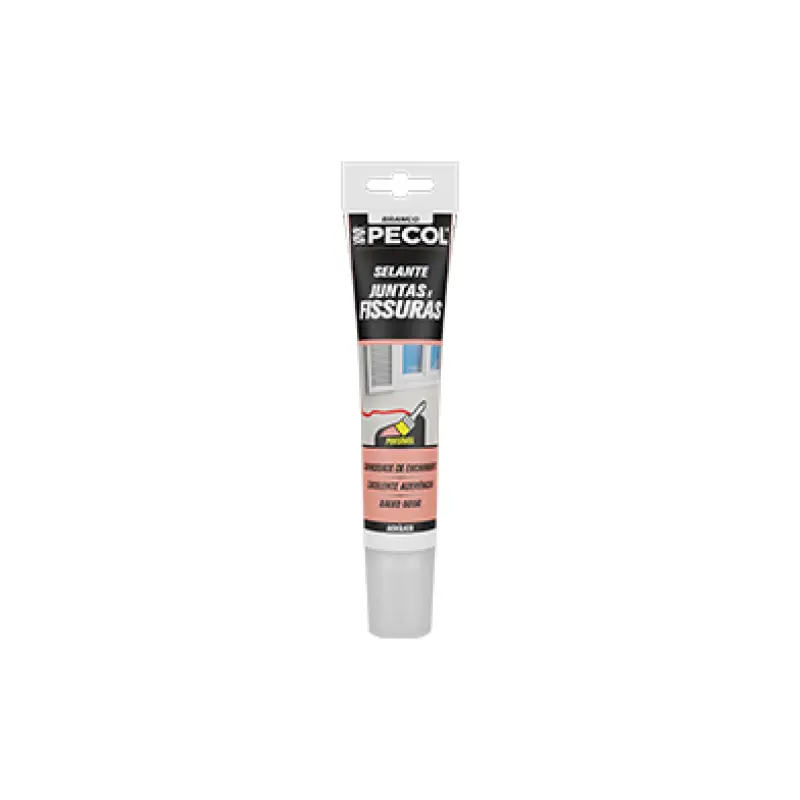 Selante Acrílico Juntas e Fissuras Branco 125ml PECOL Selante Acrílico Juntas e Fissuras Branco 125ml PECOL