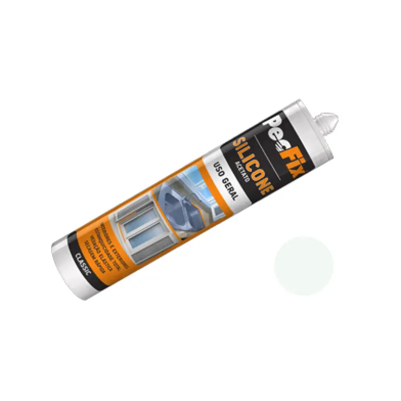 Silicone Acetato Classic Branco 9003 PECFIX Silicone Acetato Classic Branco 9003 PECFIX