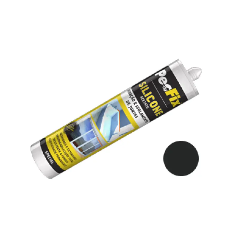 Silicone Acetato Special Preto 9011 PECFIX Silicone Acetato Special Preto 9011 PECFIX