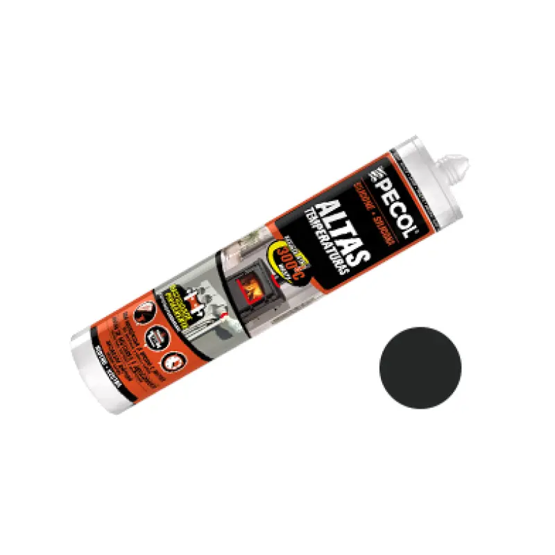 Silicone Neutro Altas Temperaturas Preto - PECOL Silicone Neutro Altas Temperaturas Preto - PECOL