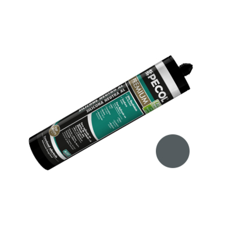 Silicone Neutro Premium Cinza AL 7011 - PECOL Silicone Neutro Premium Cinza AL 7011 - PECOL