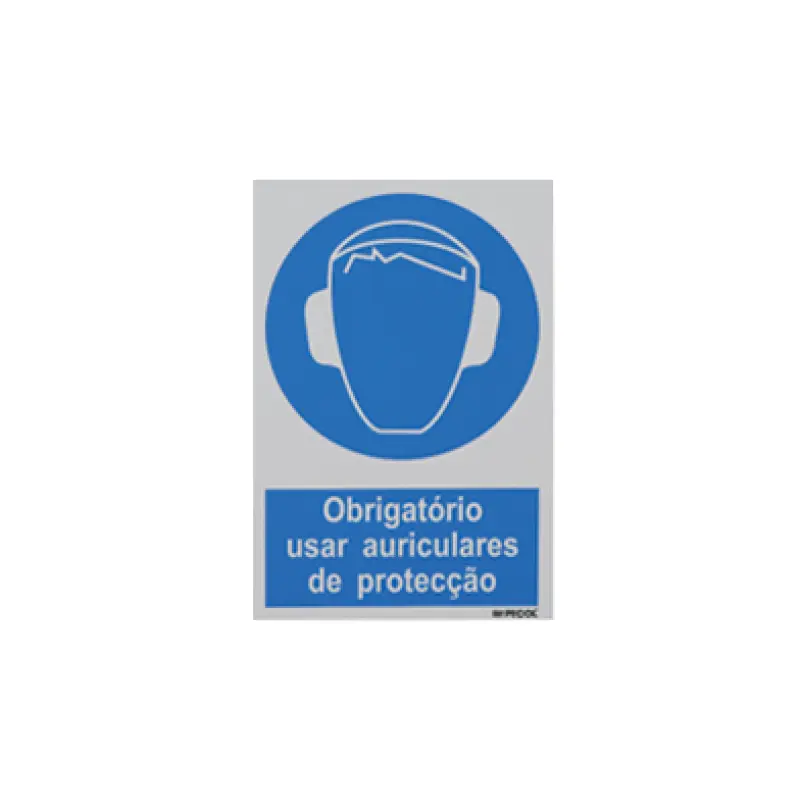 Sinal Obrigatório auricular protecção 200x300 PECOL Sinal Obrigatório auricular protecção 200x300 PECOL