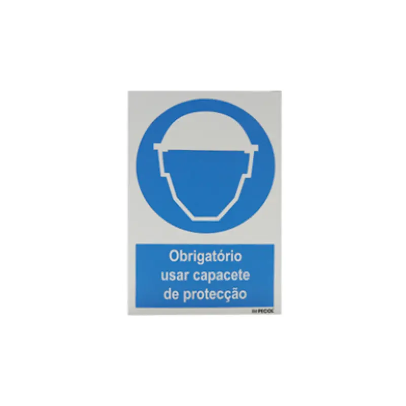 Sinal Obrigatório Capacete 200x300 PECOL Sinal Obrigatório Capacete 200x300 PECOL