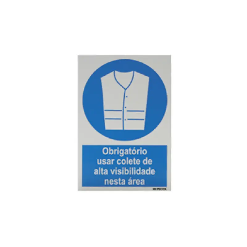 Sinal Obrigatório colete reflector 200x300 PECOL Sinal Obrigatório colete reflector 200x300 PECOL
