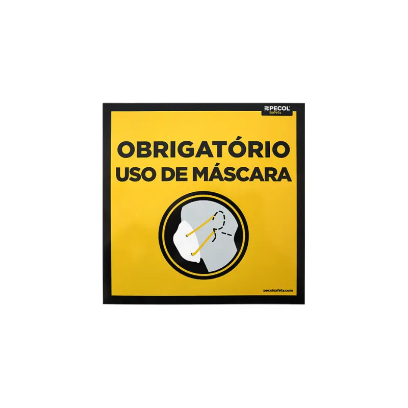 Sinal Vinil obrg. uso máscara 200x200 PECOL Sinal Vinil obrg. uso máscara 200x200 PECOL