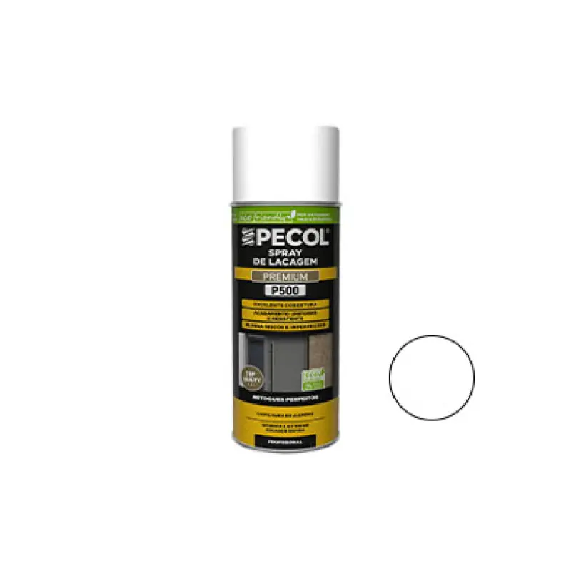 Spray Lacagem Alumín. P500 Branco 9010 PECOL Spray Lacagem Alumín. P500 Branco 9010 PECOL