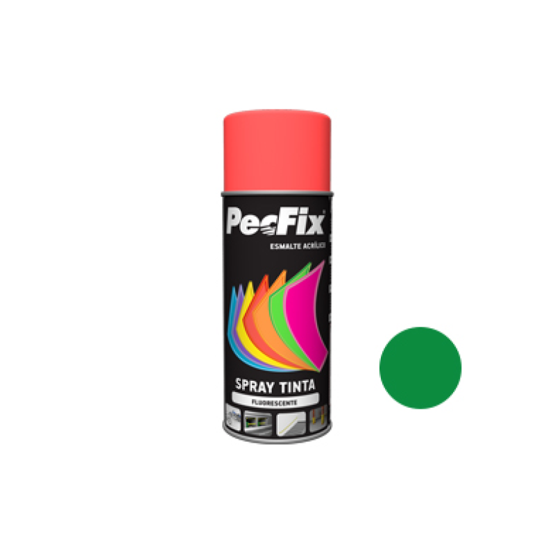 Spray Tinta Fluorescente Verde PECFIX Spray Tinta Fluorescente Verde PECFIX