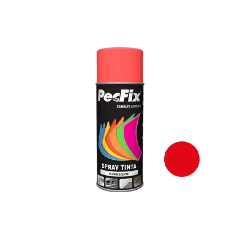 Spray Tinta Fluorescente Vermelho PECFIX Spray Tinta Fluorescente Vermelho PECFIX
