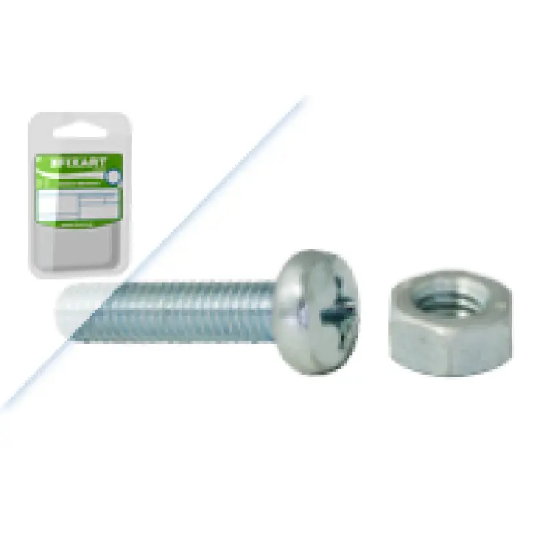 Blister Pf. C. Q. Zinc M5X20 + Porca Fixart Blister Pf. C. Q. Zinc M5X20 + Porca Fixart