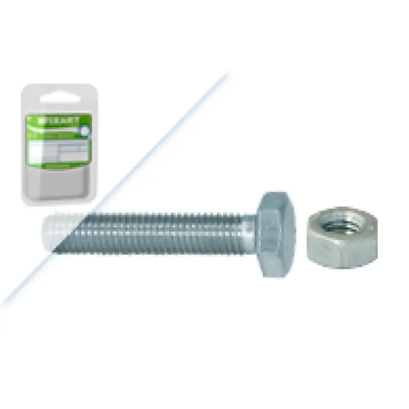 Blister Pf.Sxt. Zinc M6X40 + Porca Fixart Blister Pf.Sxt. Zinc M6X40 + Porca Fixart