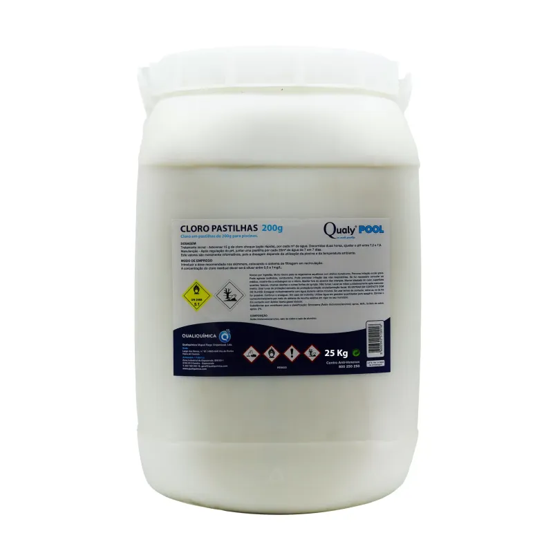 Cloro Pastilhas 200g 25Kg Cloro Pastilhas 200g 25Kg