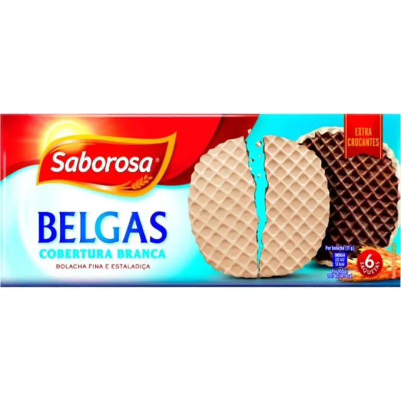 BELGAS BOLACHA CHOCOLATE C/COBERTURA BRANCA 198GRS BELGAS BOLACHA CHOCOLATE C/COBERTURA BRANCA 198GRS