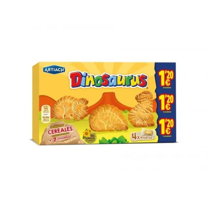 ARTIACH MINI BOLACHAS DINOSSAUROS CEREAIS 124G ARTIACH MINI BOLACHAS DINOSSAUROS CEREAIS 124G
