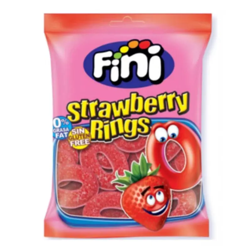 FINI CONJ.12 GOMAS AROS MORANGO 90GRS FINI CONJ.12 GOMAS AROS MORANGO 90GRS