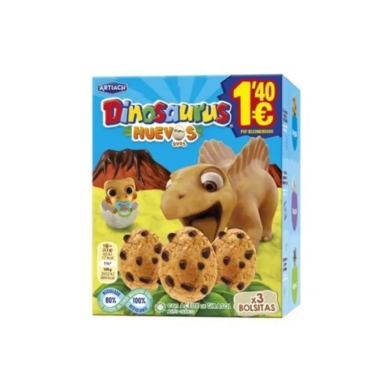 ARTIACH DINOSSAUROS OVOS MINI BOLACHAS 105GRS ARTIACH DINOSSAUROS OVOS MINI BOLACHAS 105GRS
