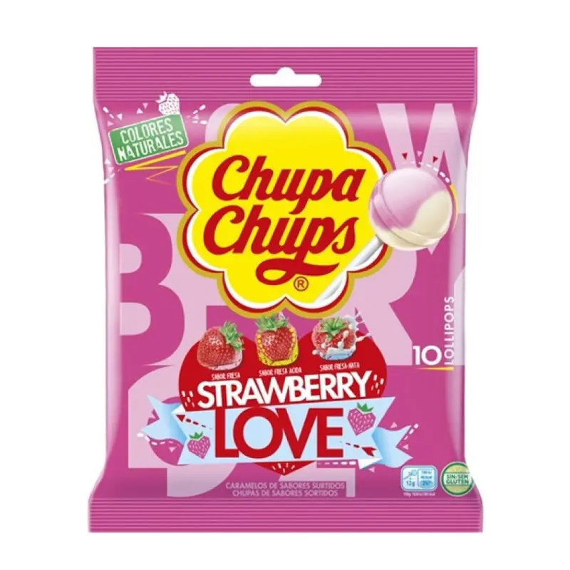 CHUPA CHUP STRAWBERRY LOVES 120GRS CHUPA CHUP STRAWBERRY LOVES 120GRS