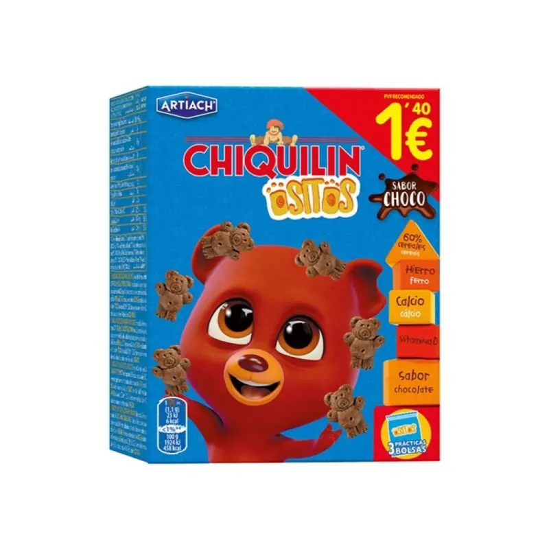 ARTIACH CHIQUILIN OSITOS CHOCOLATE MINI BOLACHAS 120GRS ARTIACH CHIQUILIN OSITOS CHOCOLATE MINI BOLACHAS 120GRS