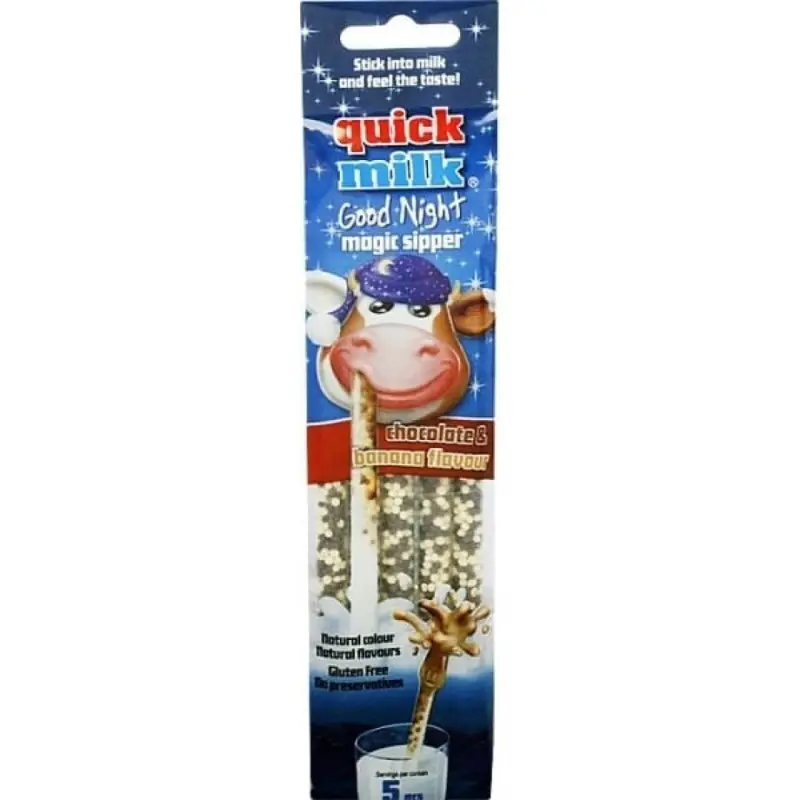 QUICK MILK PALHINHA AROMATIZANTE P/LEITE CHOCOLATE E BANANA QUICK MILK PALHINHA AROMATIZANTE P/LEITE CHOCOLATE E BANANA