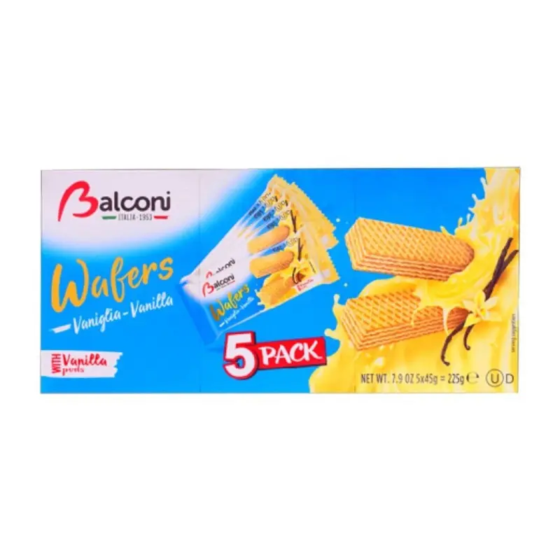 BALCONI BOLACHA WAFERS BAUNILHA 225GRS BALCONI BOLACHA WAFERS BAUNILHA 225GRS