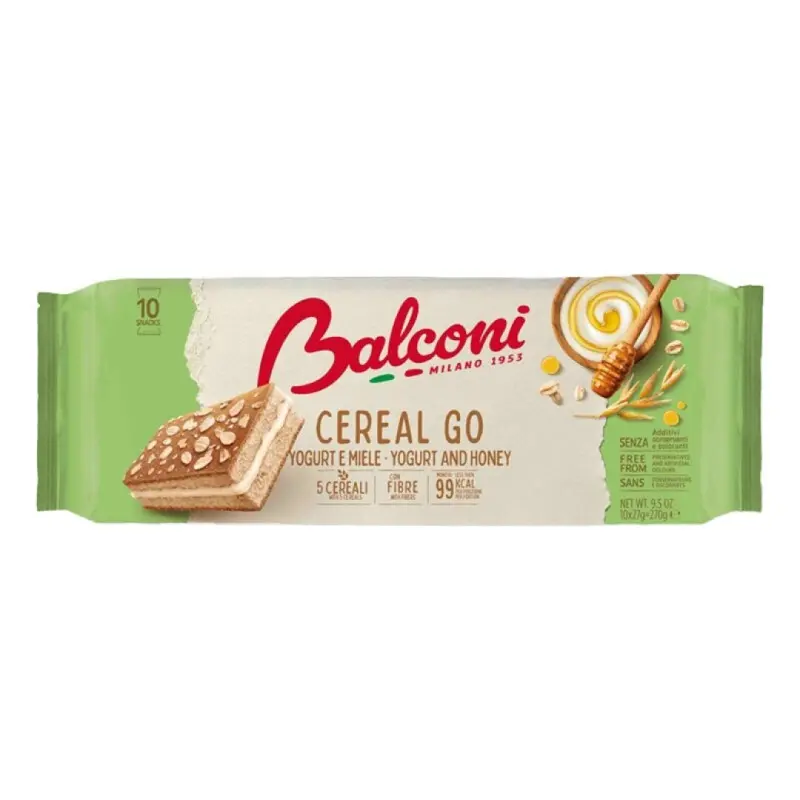 BALCONI BOLO CEREAIS C/ RECHEIO IOGURTE E MEL 270GRS BALCONI BOLO CEREAIS C/ RECHEIO IOGURTE E MEL 270GRS