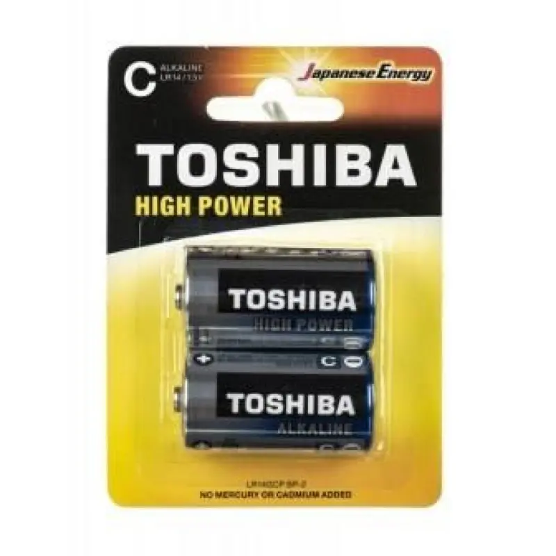 TOSHIBA BLISTER 2 PILHAS C LR14 ALCALINA HIGH POWER TOSHIBA BLISTER 2 PILHAS C LR14 ALCALINA HIGH POWER