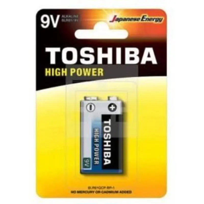 TOSHIBA BLISTER 1 PILHA 9V ALCALINA HIGH POWER TOSHIBA BLISTER 1 PILHA 9V ALCALINA HIGH POWER