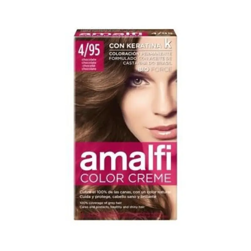AMALFI TINTA CABELO CASTANHO CHOCOLATE Nº4/95 50ML AMALFI TINTA CABELO CASTANHO CHOCOLATE Nº4/95 50ML - SM-41.4665
