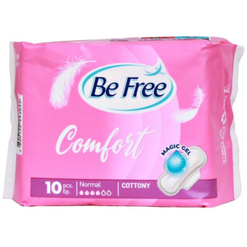 PENSOS HIGIÉNICOS BE FREE CONFORT COTTON NORMAL 10UN