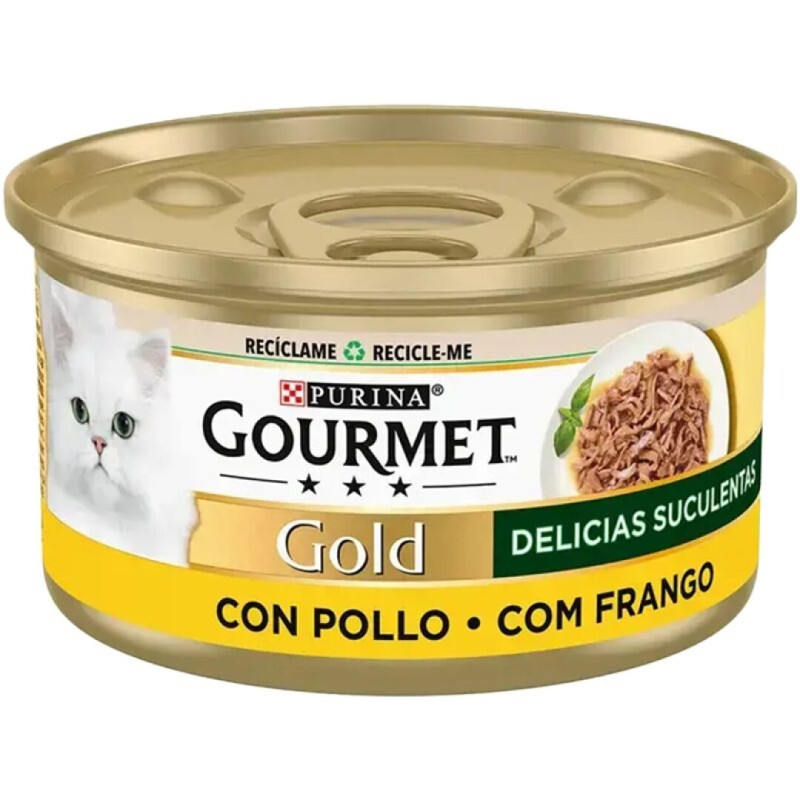 PURINA GOURMET GOLD CONJ.24 LATAS COMIDA GATO FRANGO 85GRS PURINA GOURMET GOLD CONJ.24 LATAS COMIDA GATO FRANGO 85GRS