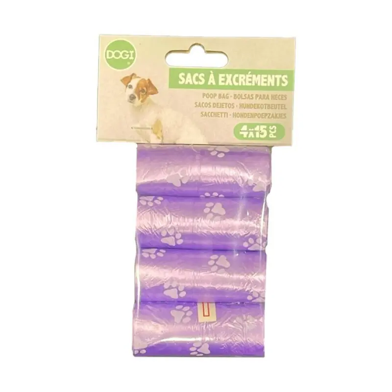 DOGI-SACOS PARA EXCREMENTOS ANIMAL 15SACOS (4ROLOS) DOGI-SACOS PARA EXCREMENTOS ANIMAL 15SACOS (4ROLOS)