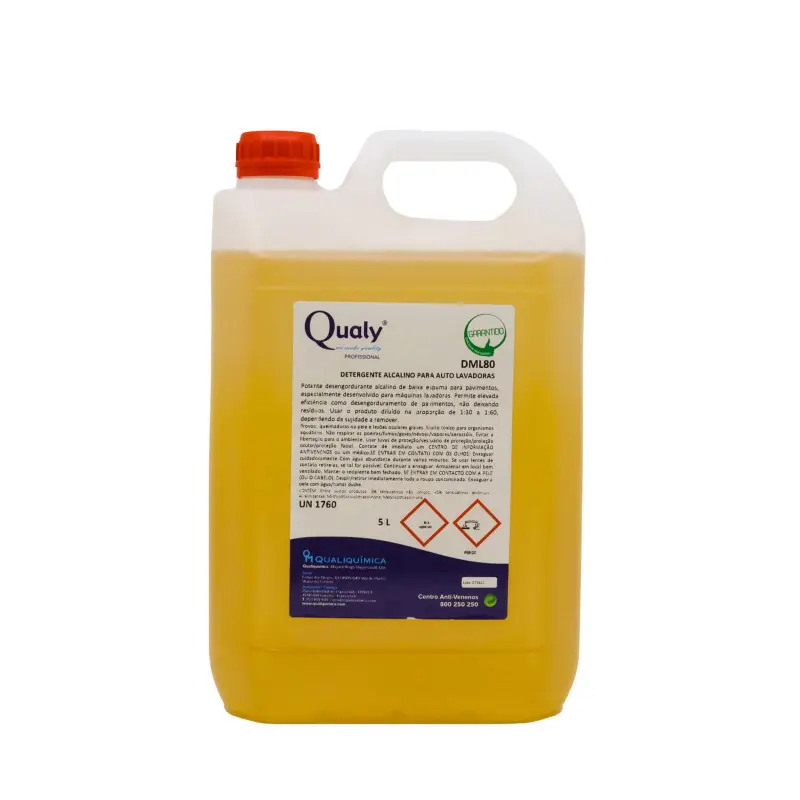 DML 80 – Detergente Alcalino p/ Auto Lavadoras - 5L - QQ-ML8001050 DML 80 – Detergente Alcalino p/ Auto Lavadoras - 5L - QQ-ML8001050