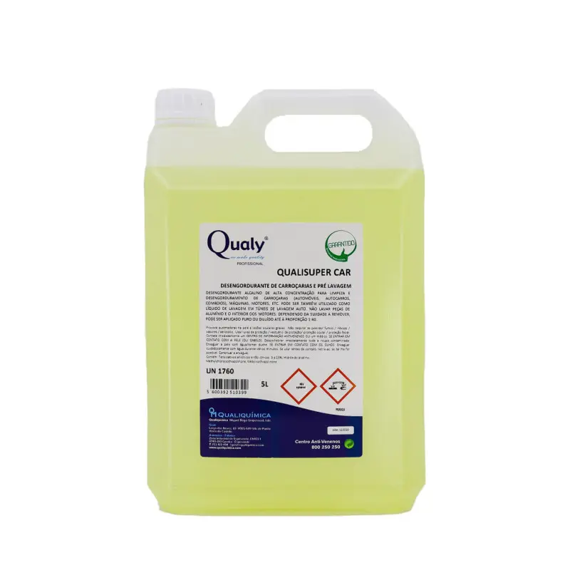 QualiSuper CAR – Desengordurante de Carroçarias e Pré lavagem - 5L - QQ-QSC01060K QualiSuper CAR – Desengordurante de Carroçarias e Pré lavagem - 5L - QQ-QSC01060K