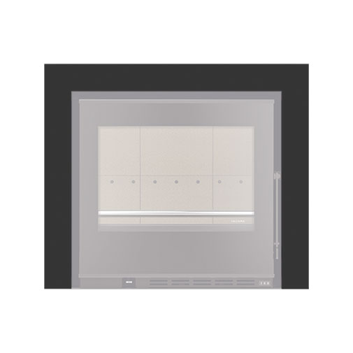 Aro 3 lados com 74 mm para recuperador calor Solzaima Hera Eco 60 preto