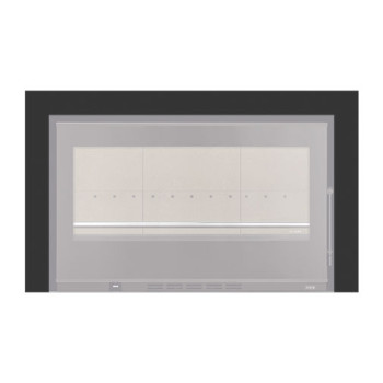 Aro 3 lados com 74 mm para recuperador calor Solzaima Juno Eco 90 preto Aro 3 lados com 74 mm para recuperador calor Solzaima Juno Eco 90 preto