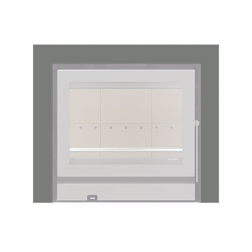Aro 3 lados com 74 mm para recuperador calor Solzaima Siena Eco 60 cinza