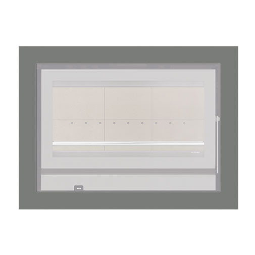 Aro 4 lados com 74 mm para recuperador calor Solzaima Rialto Eco 80 cinza