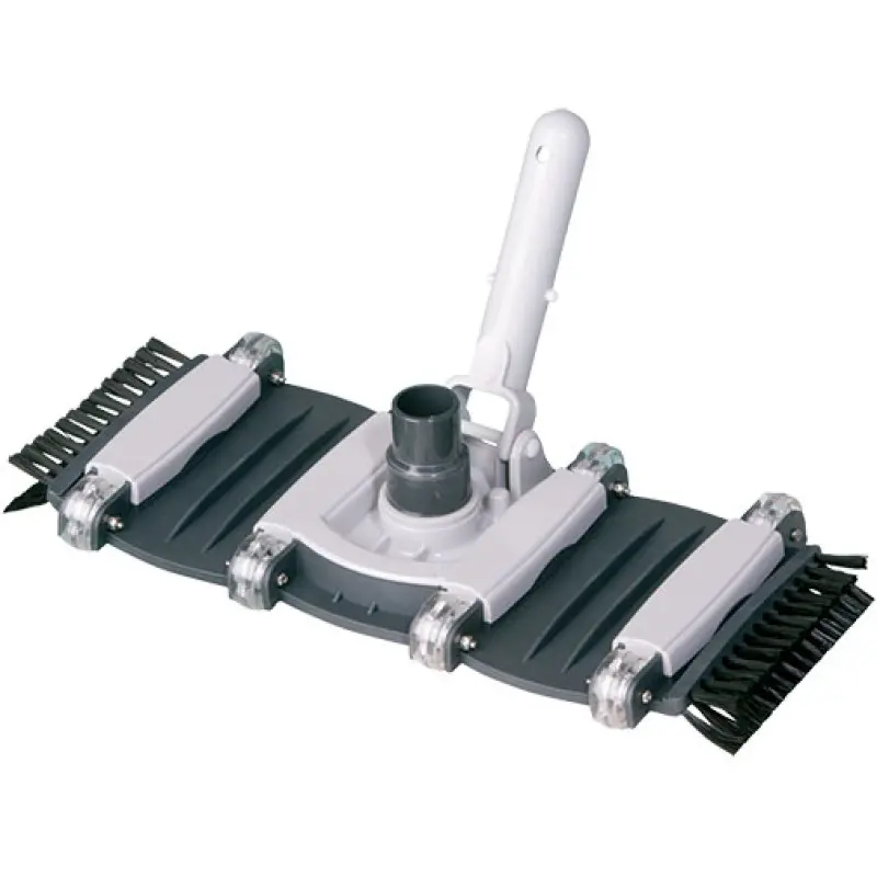 Aspirador manual flexível com escovas laterais e fixação por clip Aspirador manual flexível com escovas laterais e fixação por clip