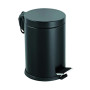 Balde de pedal 5 L inox preto mate