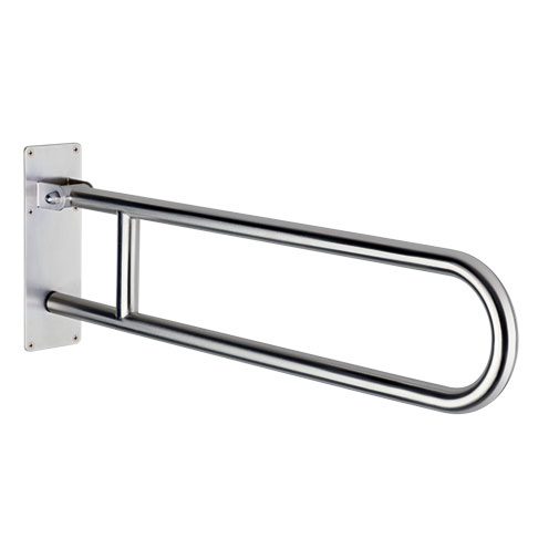 Barra apoio rebatível Delabie Basic 850 mm inox satinado Barra apoio rebatível Delabie Basic 850 mm inox satinado