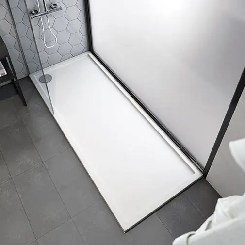 Base duche acrílica B10 Evolution Slate 700 x 1400 x 55 mm branca Base duche acrílica B10 Evolution Slate 700 x 1400 x 55 mm branca