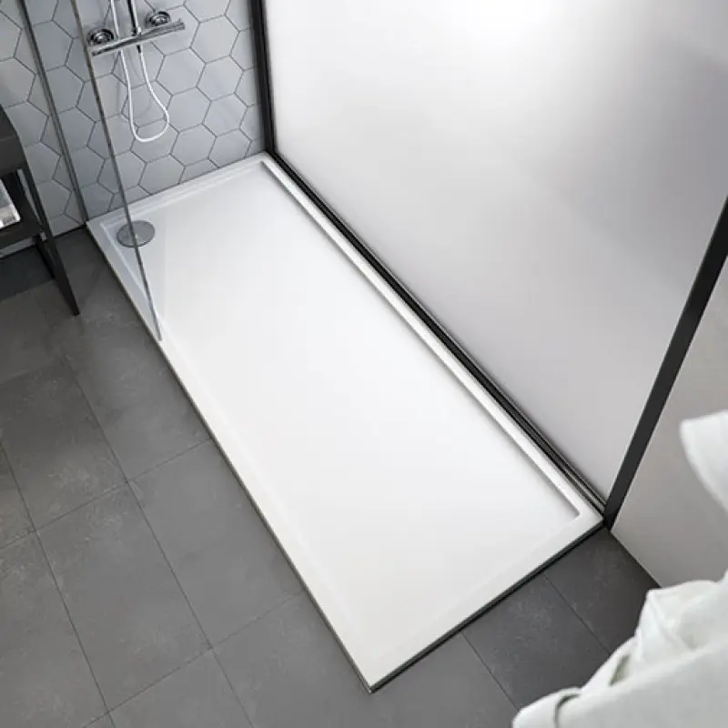 Base duche acrílica B10 Evolution Slate 700 x 1700 x 55 mm branca Base duche acrílica B10 Evolution Slate 700 x 1700 x 55 mm branca